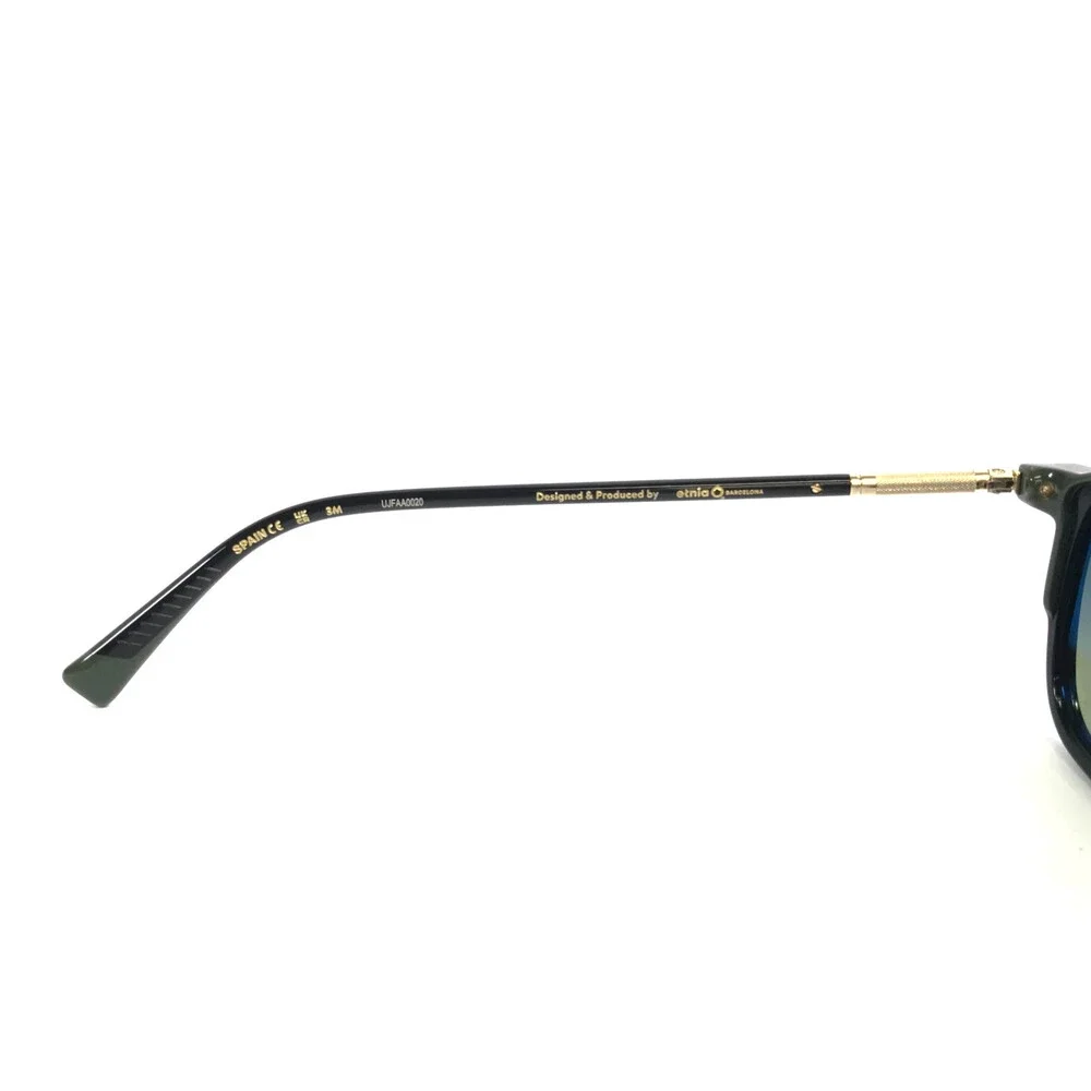 Etnia Barcelona Sunglasses CACTUS BKGD Black Gold Frame w/ Gradient Green Lenses
